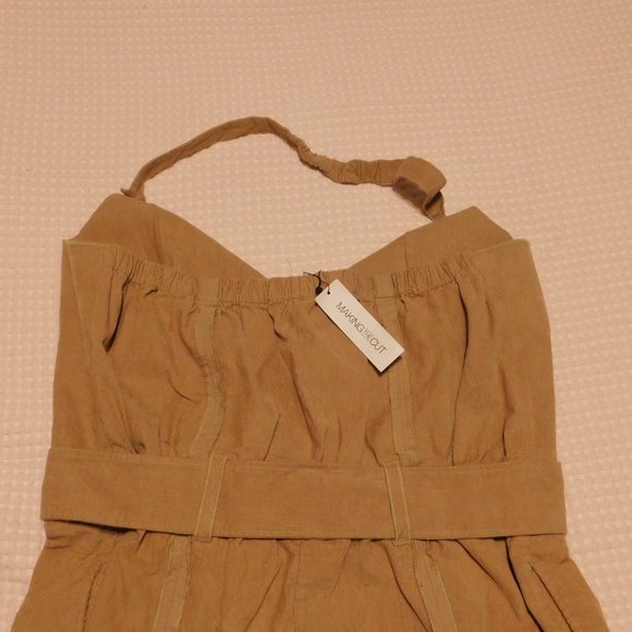 Corduroy Wide Leg Jumpsuit by Yannik MAKING THE CUT sz 2X NWT - Picture 11 of 13